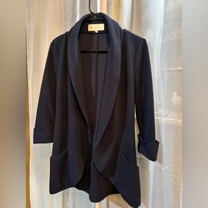 Anthro. French Mauve Navy Open Cardigan